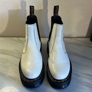 White Dr Martens Chelsea Boots